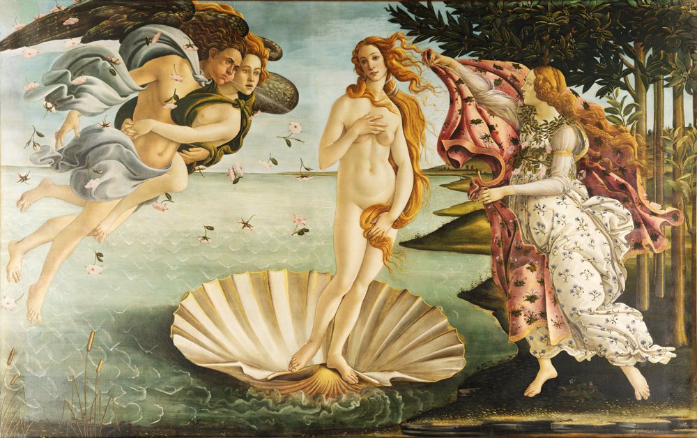 The Birth of Venus, Sandro Botticelli, around 1485.