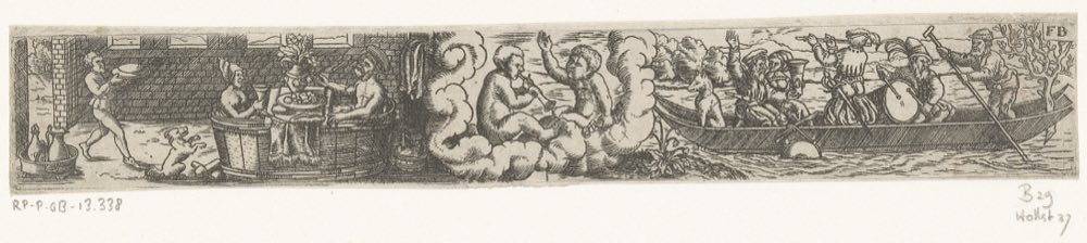 Gemini, the celestial Twins, from a Dutch zodiac series (Rijksmuseum).