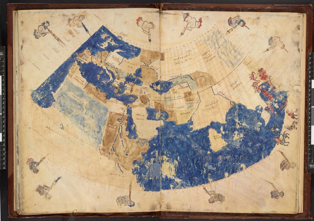 Uma representação do século XV do mapa-múndi da Geographia de Ptolomeu, obra do mesmo erudito cujo Tetrabiblos moldou a astrologia ocidental.