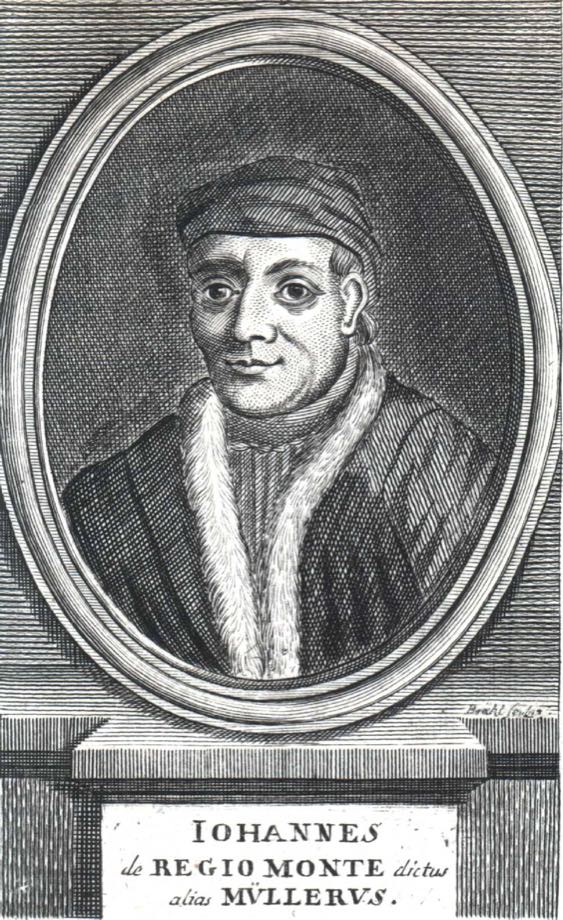 Engraved portrait of Johannes Regiomontanus